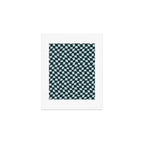 Wavy Checks . Ocean Blue Art Print Gallery Image 1