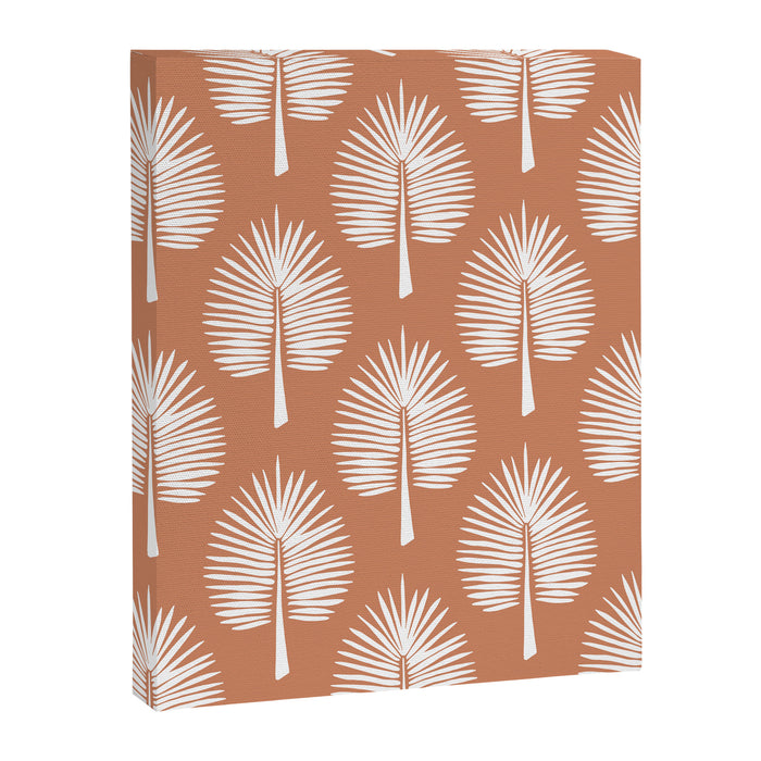 Wide Palm | Terra Cotta Canvas Print Gallery Image 1
