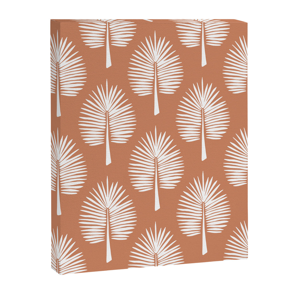 Wide Palm | Terra Cotta Canvas Print Gallery Image 8