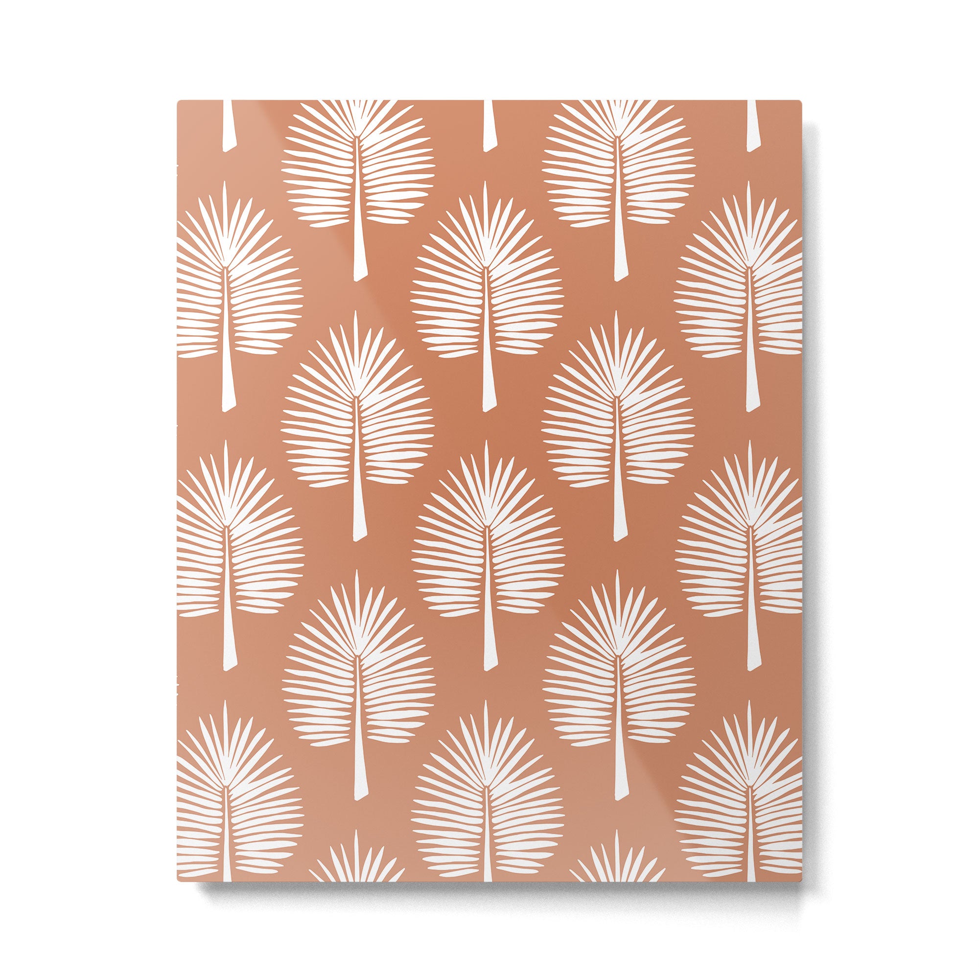 Wide Palm | Terra Cotta Metal Print Gallery Image 6