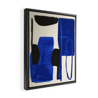 Abstract Blue Brushstrokes Minimalist Painting Framed Canvas Print Gallery Image 2