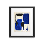 Abstract Blue Brushstrokes Minimalist Painting Framed Art Print Gallery Image 5