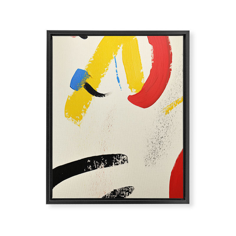 Abstract Colorful Brushtrokes Painting Framed Canvas Print Gallery Image 6