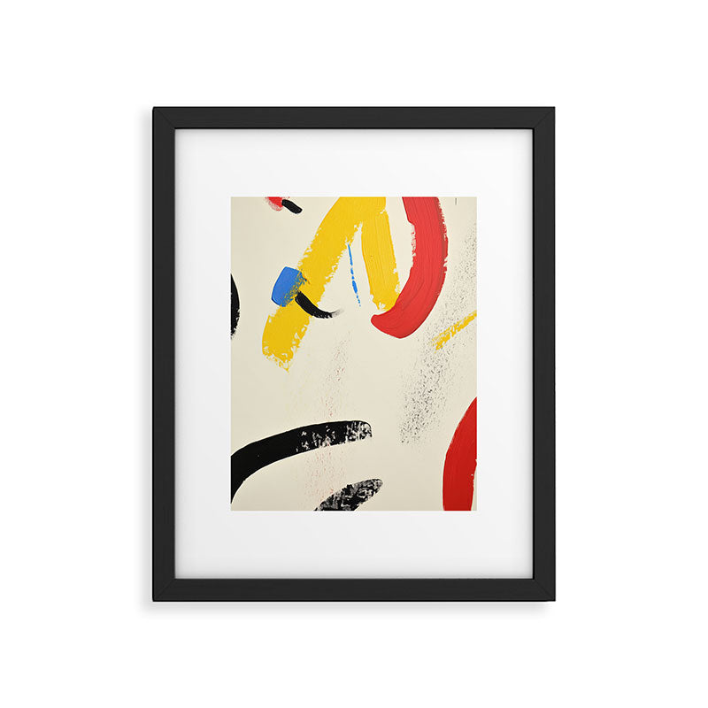 Abstract Colorful Brushtrokes Painting Framed Art Print Gallery Image 5