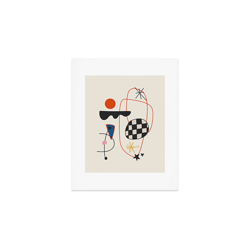 Abstract Eclectic Colorful Joan Mirò Inspired 2 Art Print Gallery Image 1