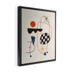Abstract Eclectic Colorful Joan Mirò Inspired 2 Framed Canvas Print Gallery Image 2