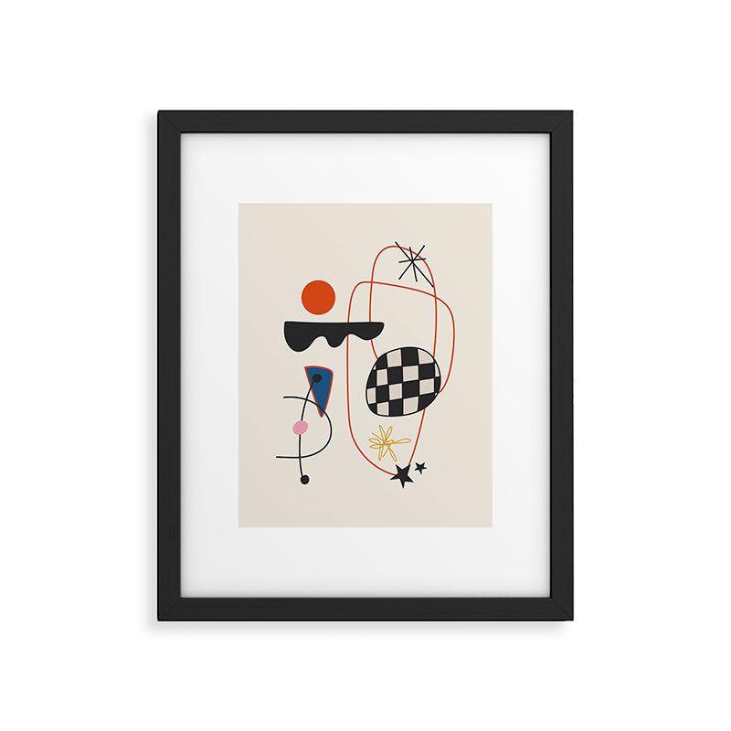 Abstract Eclectic Colorful Joan Mirò Inspired 2 Framed Art Print Gallery Image 4