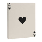 Ace of Hearts Black and White Canvas Print Gallery Image 6