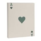 Ace of Hearts Playing Card Sage Green Canvas Print Gallery Image 6