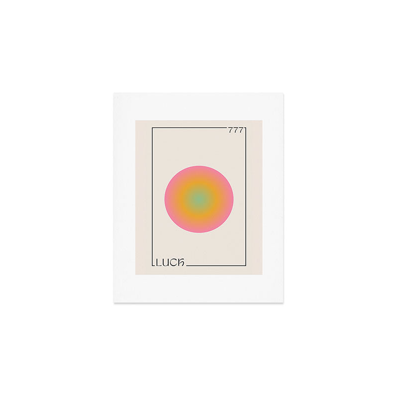 Angel Number 777 Aura Retro Circular Gradient Art Print Gallery Image 1