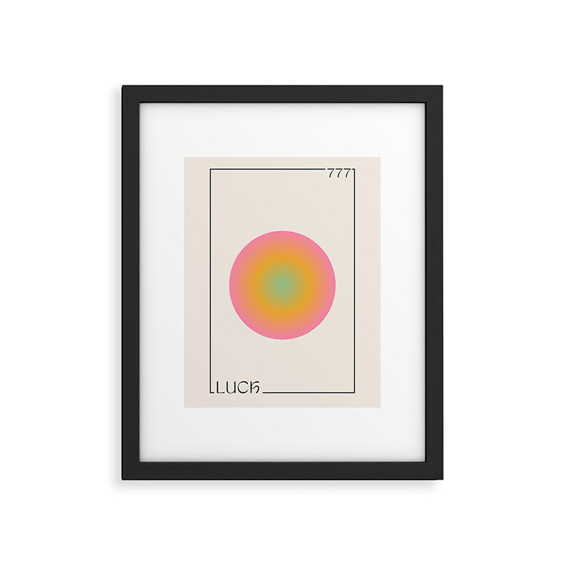 Angel Number 777 Aura Retro Circular Gradient Framed Art Print Gallery Image 5