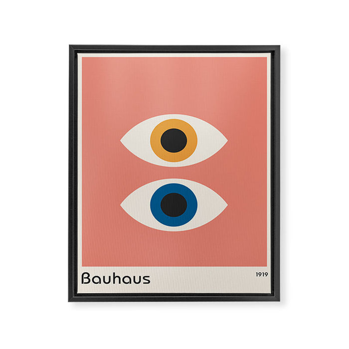 Bauhaus Eyes on Pink 1919 Framed Canvas Print Gallery Image 1