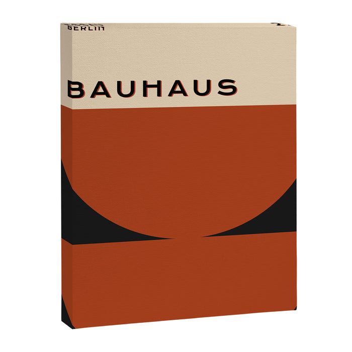 Bauhaus Geometry Mid Century Modern Exhibition Poster in Retro Vintage Warm Tones 1 Canvas Print Gallery Image 1