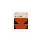 Bauhaus Geometry Mid Century Modern Exhibition Poster in Retro Vintage Warm Tones 1 Art Print Gallery Image 1