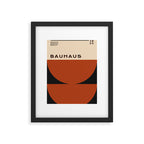 Bauhaus Geometry Mid Century Modern Exhibition Poster in Retro Vintage Warm Tones 1 Framed Art Print Gallery Image 5