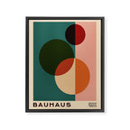 Bauhaus Mid Century Modern Exhibition Poster in Retro Vintage Warm Tones 1 Framed Canvas Print Gallery Image 6