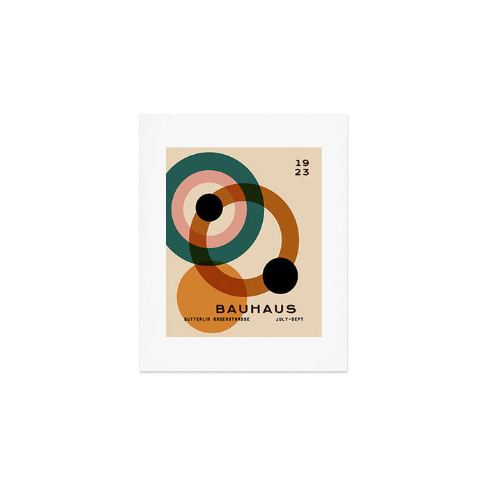  Bauhaus Mid Century Modern Exhibition Poster in Retro Vintage Warm Tones 2 Art Print Gallery Image 1