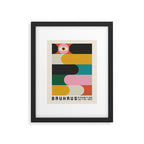 Bauhaus Retro Exhibiton Poster, Colorful Eclectic Geometric Print 1 Framed Art Print Gallery Image 5