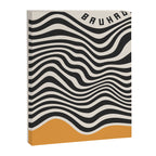 Bauhaus Wavy Lines and Yellow Abstract Retro Print Canvas Print Gallery Image 6