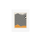 Bauhaus Wavy Lines and Yellow Abstract Retro Print Art Print Gallery Image 1