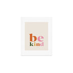 Be kind colorful retro Art Print Gallery Image 1
