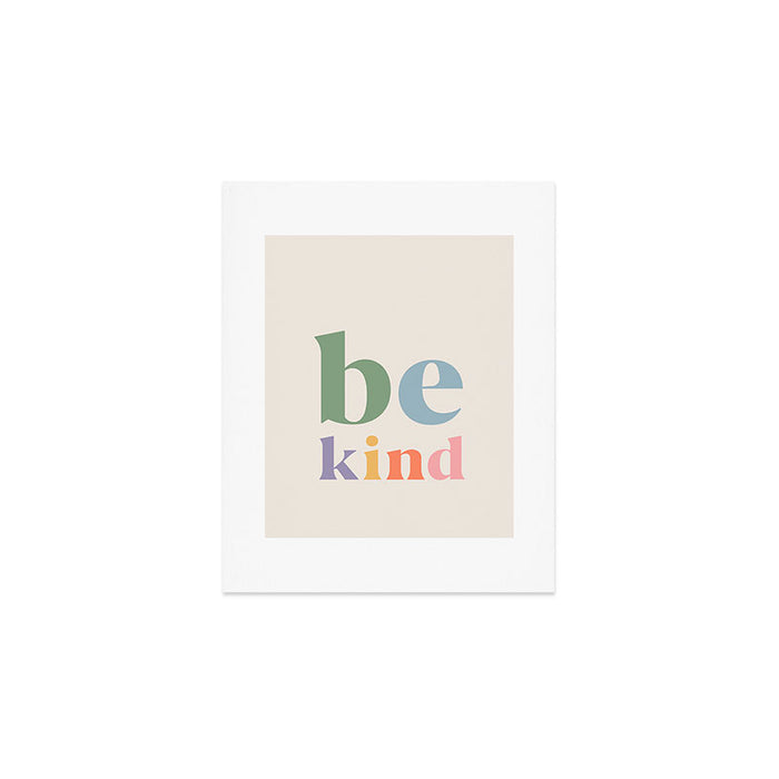 Be Kind Inspirational Quote Danish Pastel Print Art Print Gallery Image 1