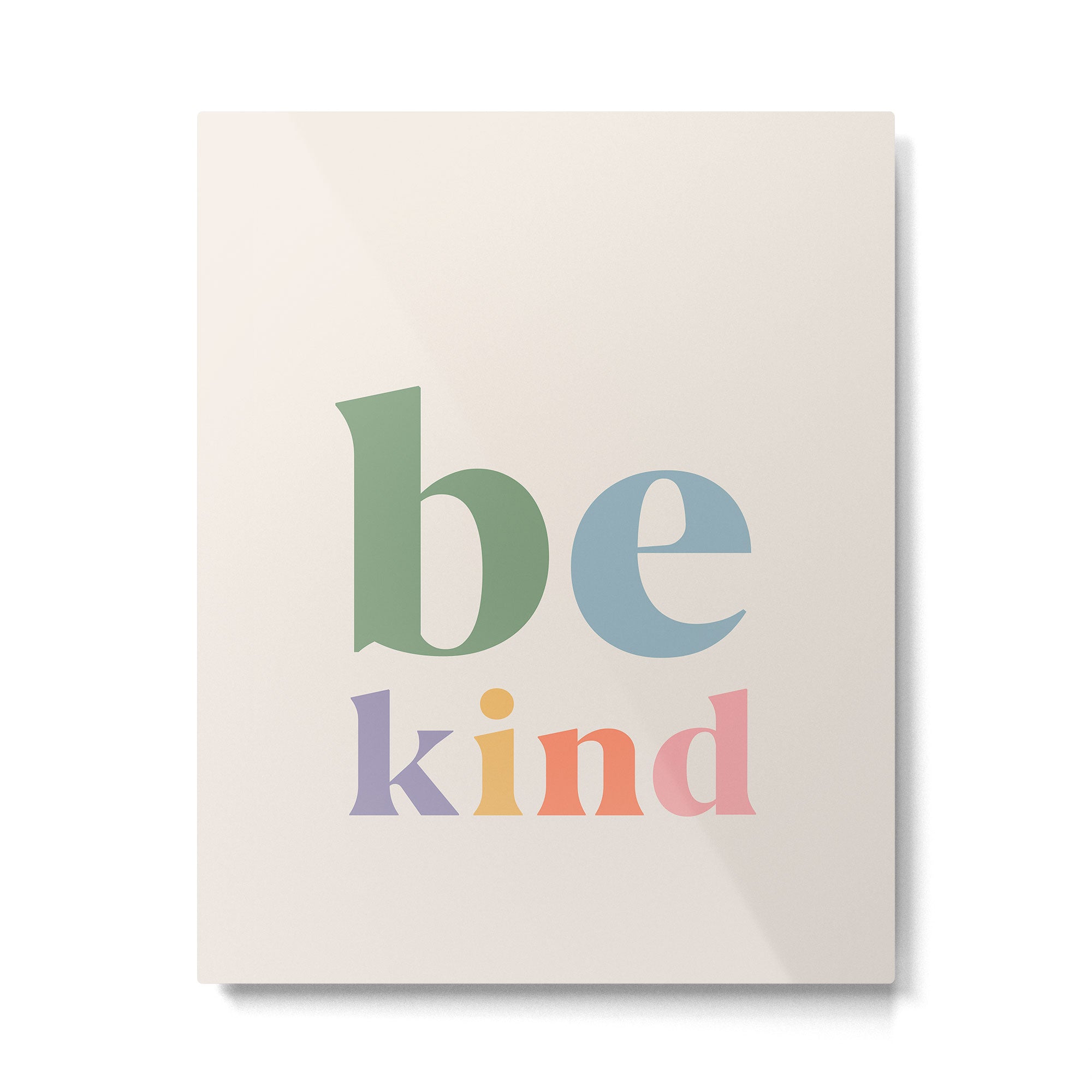 Be Kind Inspirational Quote Danish Pastel Print Metal Print Gallery Image 4