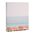 Beach Umbrella Pastel Minimalist AI Photography Canvas Print Gallery Image 6