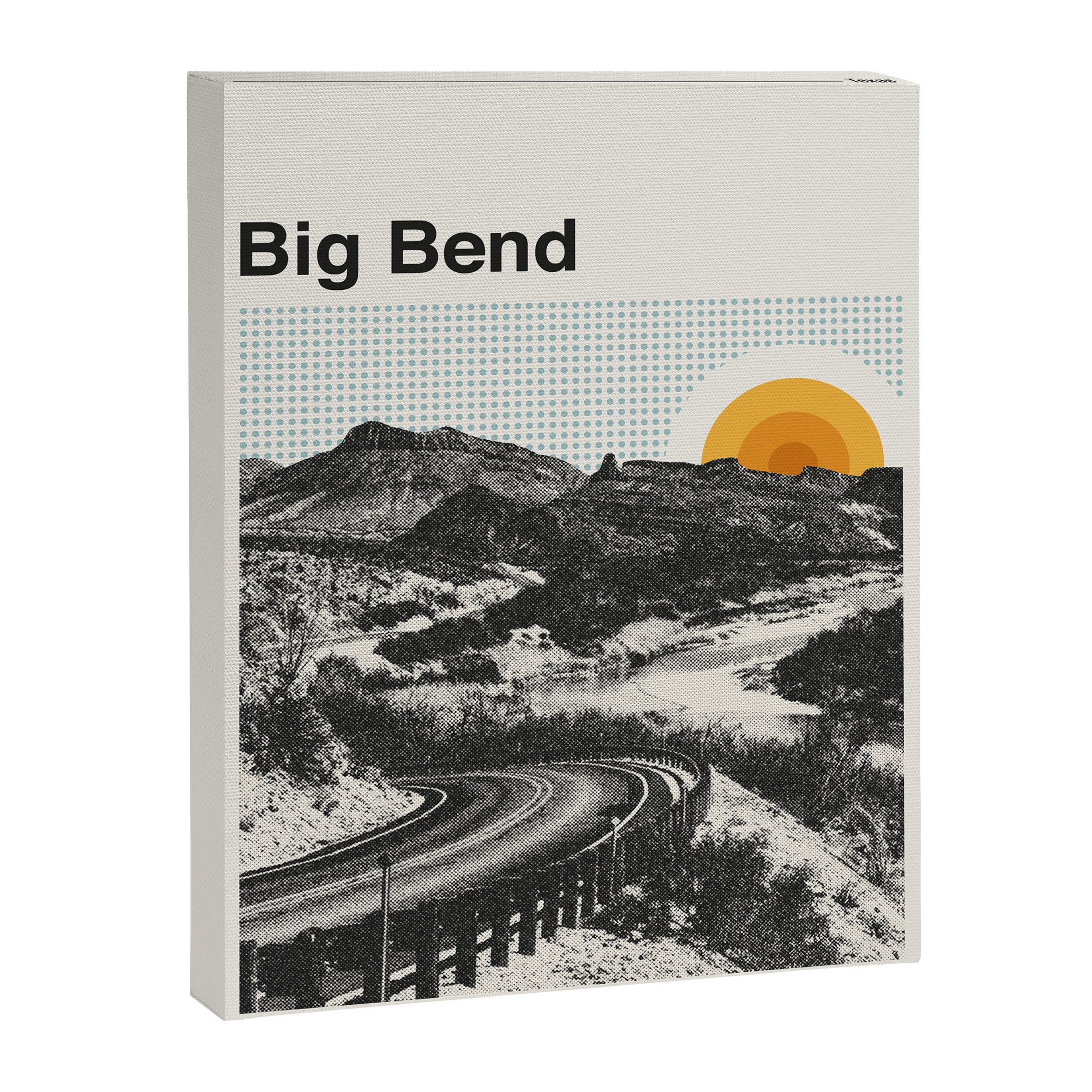 Big Bend National Park Retro Abstract Travel Poster Canvas Print Gallery Image 6