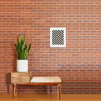 Black and White Wavy Checkered Pattern Art Print Gallery Image 2