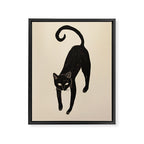 Black Cat Portrait in Matisse Style Framed Canvas Print Gallery Image 6