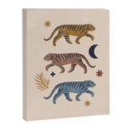 Celestial Tigers with Moon and Stars Canvas Print Gallery Image 6