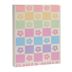 Checkered Flower Power Danish Pastel Rainbow Tones Canvas Print Gallery Image 6