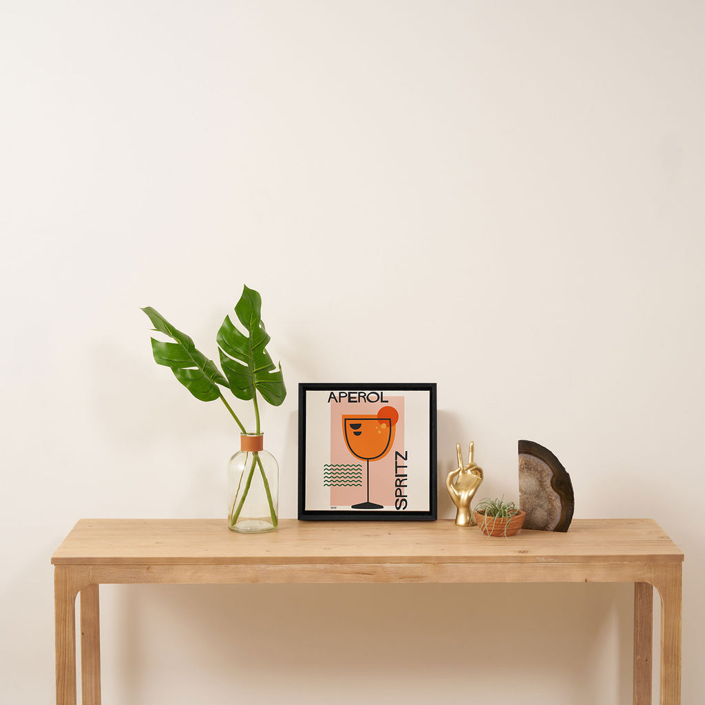 Cocktail Print Aperol Spritz Framed Canvas Print Gallery Image 3