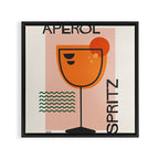 Cocktail Print Aperol Spritz Framed Canvas Print Gallery Image 3