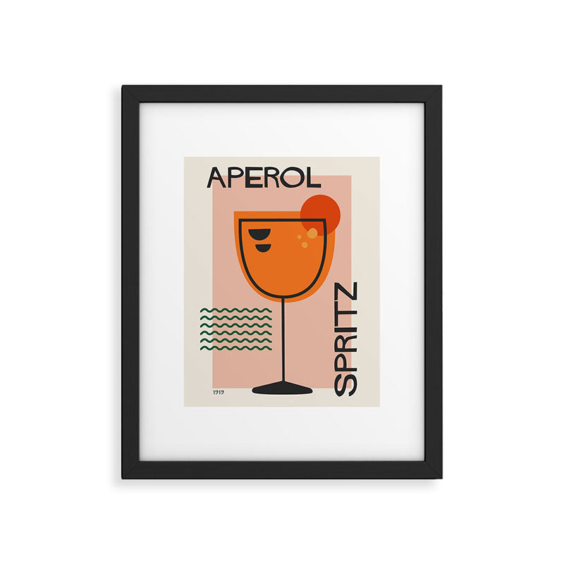 Cocktail Print Aperol Spritz Framed Art Print Gallery Image 6
