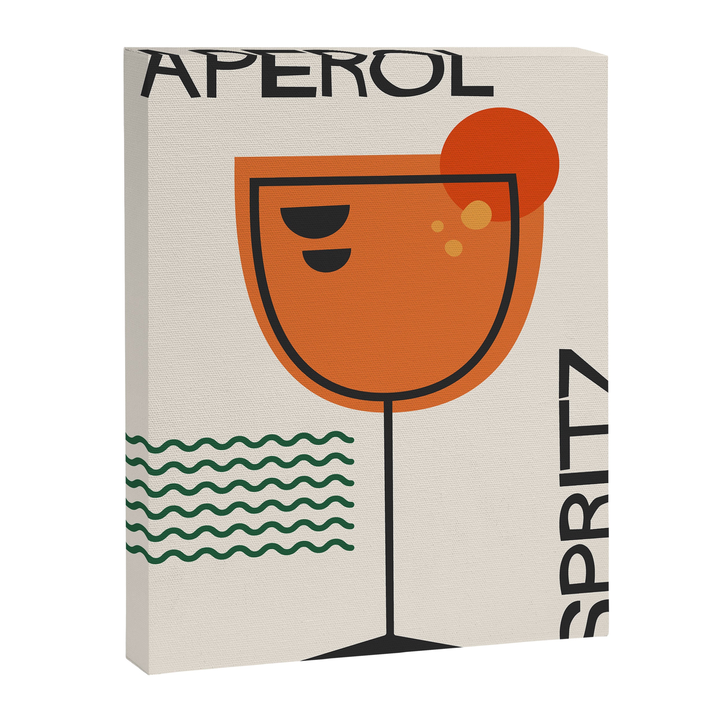 Cocktail Retro Mid Century Aperol Spritz Canvas Print Gallery Image 6