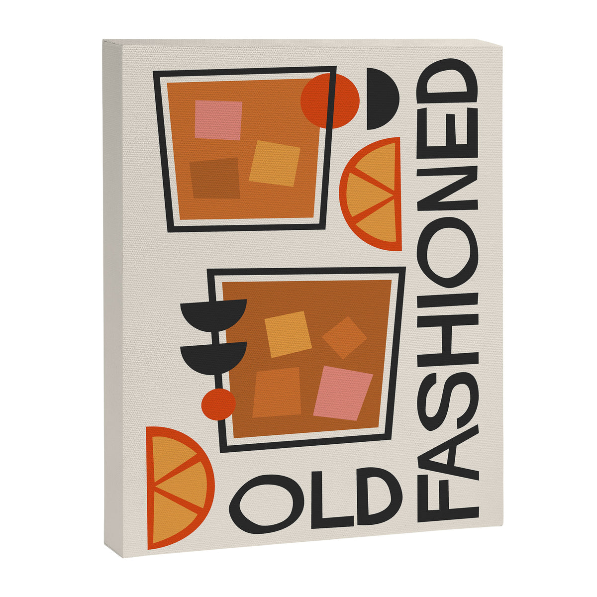 Cocktail Retro Old Fashioned Canvas Print Gallery Image 6