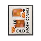 Cocktail Retro Old Fashioned Framed Canvas Print Gallery Image 6