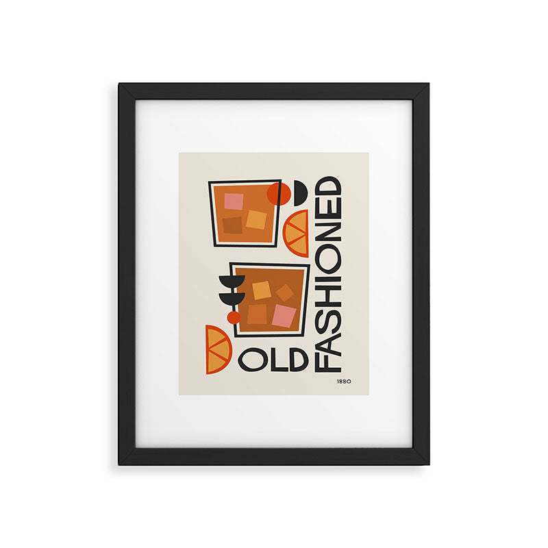 Cocktail Retro Old Fashioned Framed Art Print Gallery Image 5
