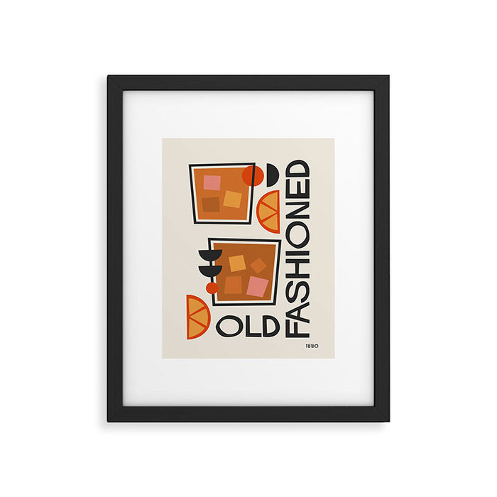 Cocktail Retro Old Fashioned Framed Art Print Gallery Image 1