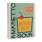 Colorful Mid Century Modern Cocktail Bar Print Amaretto Sour Canvas Print Gallery Image 8
