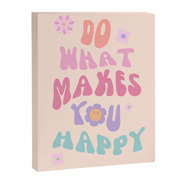 Danish Pastel Retro Inspirational Quote Canvas Print Gallery Image 1