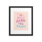Danish Pastel Retro Inspirational Quote Framed Art Print Gallery Image 5