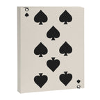 Eight of Spades Playing Card Black and White Canvas Print Gallery Image 6