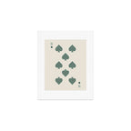 Eight of Spades Playing Card Sage Green Art Print Gallery Image 1