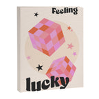 Feeling Lucky Funky Groovy Typographic Print Canvas Print Gallery Image 6