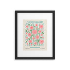 Flower Market Amsterdam Retro Scandi Spring Print Framed Art Print Gallery Image 5