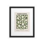 Flower Market London, Retro Daisies  Print, Green Ditsy Pattern Framed Art Print Gallery Image 5