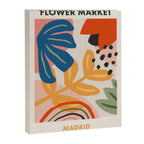 Flower Market Madrid, Abstract Retro Floral Print Canvas Print Gallery Image 6